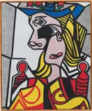 Roy Lichtenstein, 'Woman with Flowered Hat,' 1968 by Richard Pettibone, 1970, acrylic and silkscreen on canvas, in artist's frame, sold Jul 2021