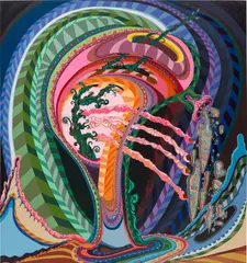 Erik Parker, In and Out of Trouble, 2006, mixed media on canvas