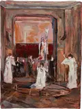 Hernan Bas, Ceremony (A. Crowley Sect), 2007, acrylic on linen