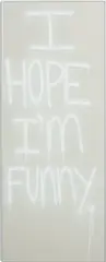 I Hope I'm Funny by Rashid Johnson, 2008, spray paint on mirror, sold Jul 2021