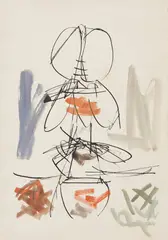 Ernest Mancoba, Untitled, 1965, ink and watercolour on paper