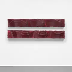Jason Martin, 72 HRS, 2001, oil on aluminium, in 2 parts
