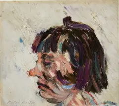 Ronald B. Kitaj, Female Head, oil on canvas laid on panel