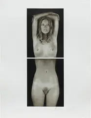Kate Moss by Chuck Close, 2005, digital pigment print, sold Jul 2021