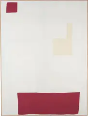 Ethan Cook, Untitled, 2013, handwoven cotton canvas, in artist's frame