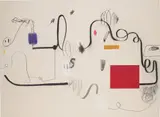 Christian Rosa, Daniel Richter Wouldn't Say So, 2014, oil, charcoal, graphite, resin, dirt and oil stick on canvas