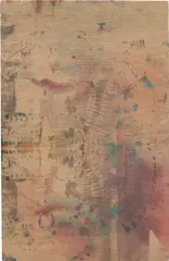 Liam Everett, Untitled, 2013, acrylic, ink, salt and alcohol on burlap