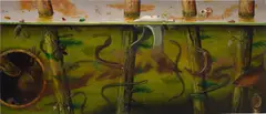 Alexis Rockman, Concrete Jungle IV, 1992, oil on wooden panel