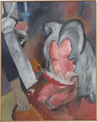 Mathieu Malouf, Acephale (Grim Sacrifice), 2013, oil on canvas, in artist's frame