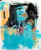 Genesis the Greykid, Computer Love, 2020, acrylic, latex and diamond dust on canvas
