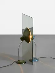 Alicja Kwade, Parallelwelt (blau/grün), 2009, Kaiser Idell lamps and mirrors