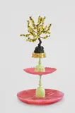 Charlotte Birnbaum, The Tree, 2021, glass, metal, plastic, twine and spray paint on ceramic
