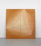 Michael DeLucia, Untitled, 2012, shellac on plywood, in 2 parts