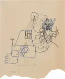 Robert Nava, Untitled, 2019, crayon, grease pencil and graphite on paper