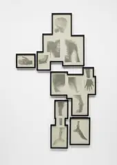 Matthew Day Jackson, Bullet Man, 2008, photogravure on paper, in artist's frame, in 5 parts