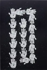 Richard Long, Untitled, 2005, white clay on card