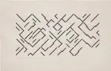Guy de Cointet, Because the Cloud is Dark Which Lit Up the Night, 1977, ink and graphite on Arches paper