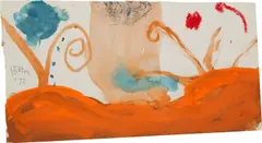 Untitled by Roger Hilton, 1973, gouache on paper, sold Jul 2021
