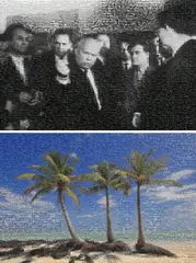 Tim Parchikov, Cuban Missile Crisis and the Moscow Manege Exhibition, 2017, inkjet print mounted in Dibond, on 2 parts