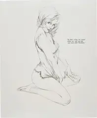Lutz Bacher, Playboys (Sheikdom), 1993, graphite and silkscreen on paper