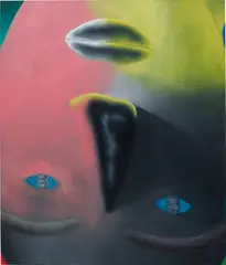Jordan Kasey, Upside Down Face, 2017, oil on canvas