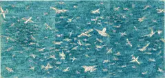 Alighiero Boetti, Aerei, 1983, ballpoint pen on 3 adjoined sheets of paper mounted on canvas