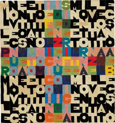 Alighiero Boetti, Senza titolo (1977 per 1978), 1977-78, embroidery on fabric