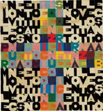 Alighiero Boetti, Senza titolo (1977 per 1978), 1977-78, embroidery on fabric