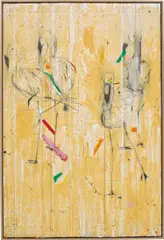 Untitled by Harold Ancart, 2014, oil stick and graphite on paper, in artist's frame, sold Oct 2021