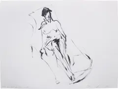 Like an Old Fashioned Time by Tracey Emin, 2013, gouache on paper, sold Oct 2021