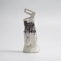 Untitled by Franz West, 1993, paint, gauze and plaster of paris on tin cans, stapler and plastic, sold Oct 2021