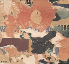 Untitled by Rotella, 1961, paper collage on board, sold Oct 2021