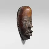 Dan, Deangle mask, carved wood, brass