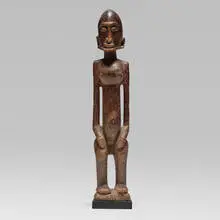 Dogon, Standing figure, carved wood