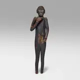 East African, Figure, carved wood, nails