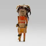 Zuni, Katsina doll representing Upo'yona, Pautiwa's Son, c. 1935, wood, rope, hair, natural pigments