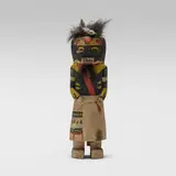 Hopi Tribe, Katsina doll representing Chakwaina, c. 1935, wood, natural pigments, hair, string