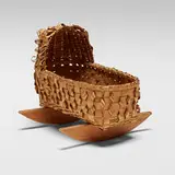 Northeastern Native American, Toy cradle, cedar, cedar bark