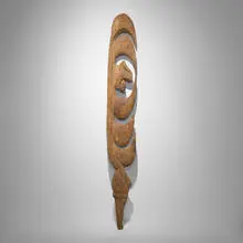 Yimar, Monumental Yipwon spirit hook figure, carved wood