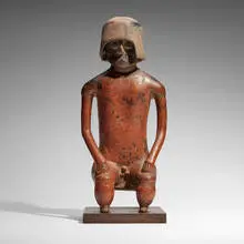 Colima, Seated figure, terracotta