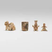Jalisco, Collection of four objects, terracotta; earthenware