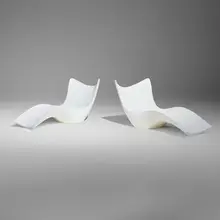 Karim Rashid, Surf lounge chairs, pair, polyethylene resin