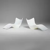 Karim Rashid, Surf lounge chairs, pair, polyethylene resin
