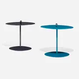 Victor Carrasco, Strap occasional tables, pair, rope cord, lacquered aluminum