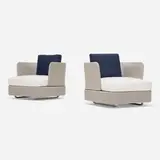 Francesco Rota, Cove outdoor armchairs, pair