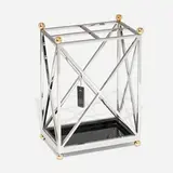 Eichholtz, Quorum umbrella stand, stainless steel, iron, brass