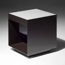 Minotti, Elliot outdoor side table, powder-coated steel, gneiss stone