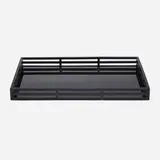 Eichholtz, Giacomo tray, lacquered stainless steel, black glass
