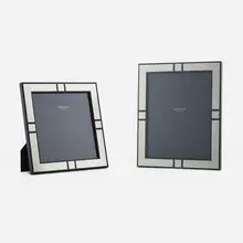 Armani & Casa, Holly picture frames, set of two, beech veneer, silver leaf, glass