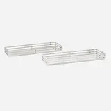 Eichholtz, Ersa trays, pair, stainless steel, mirrored glass